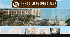 Desktop Screenshot of immobilierecotedazur.com
